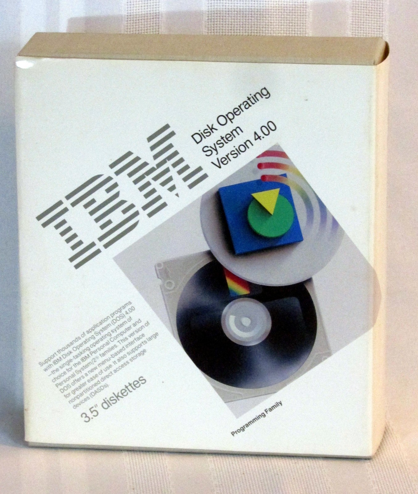 Vintage 1988 IBM DOS 4.0 Manual and 3.5" Discs In Case