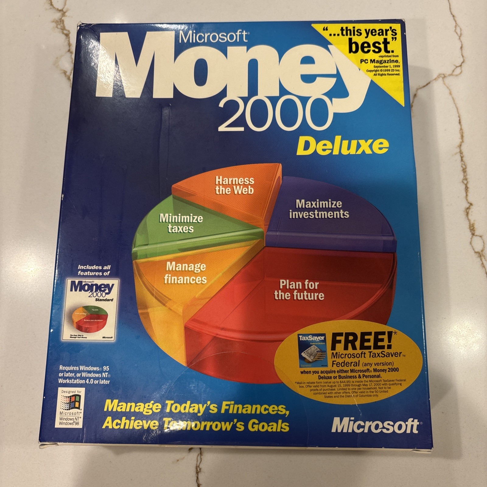 Microsoft Money 2000 Deluxe & Business For Windows Vintage New Unopened Box