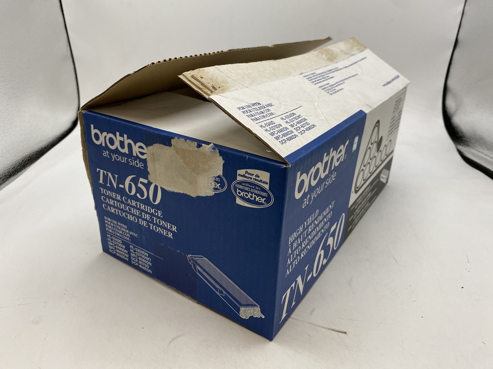 TN-650 OEM Brother High Yield Black Toner. Open Box