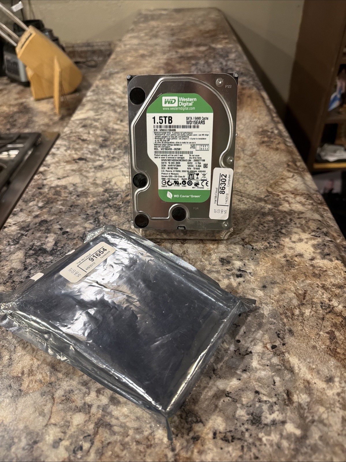 Western Digital Green WD15EARS  1.5TB SATA Desktop Hard Drive Open Box Unused