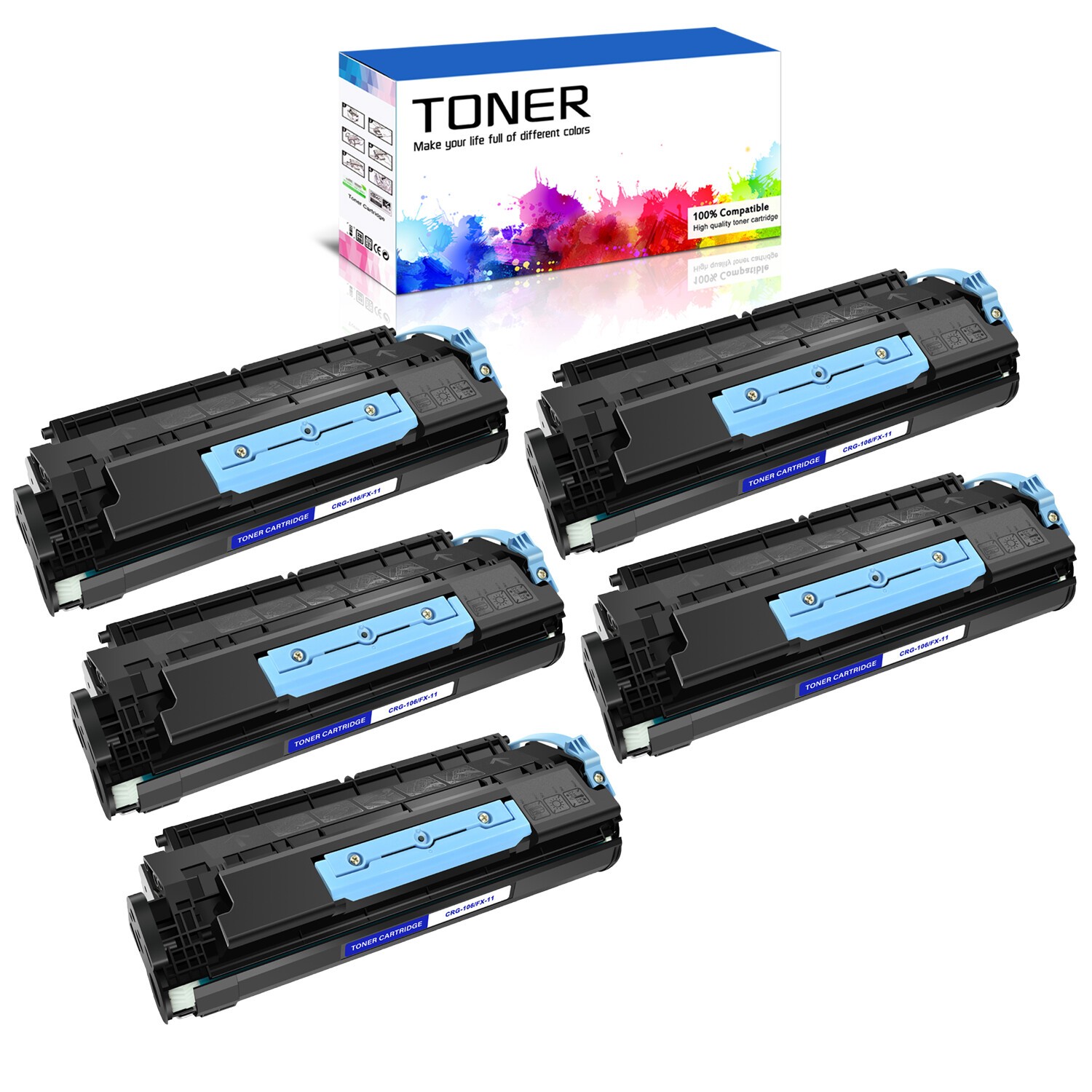 5PK Black CRG106 Toner Cartridge For Canon106 ImageClass MF6550 MF6560 MF6580