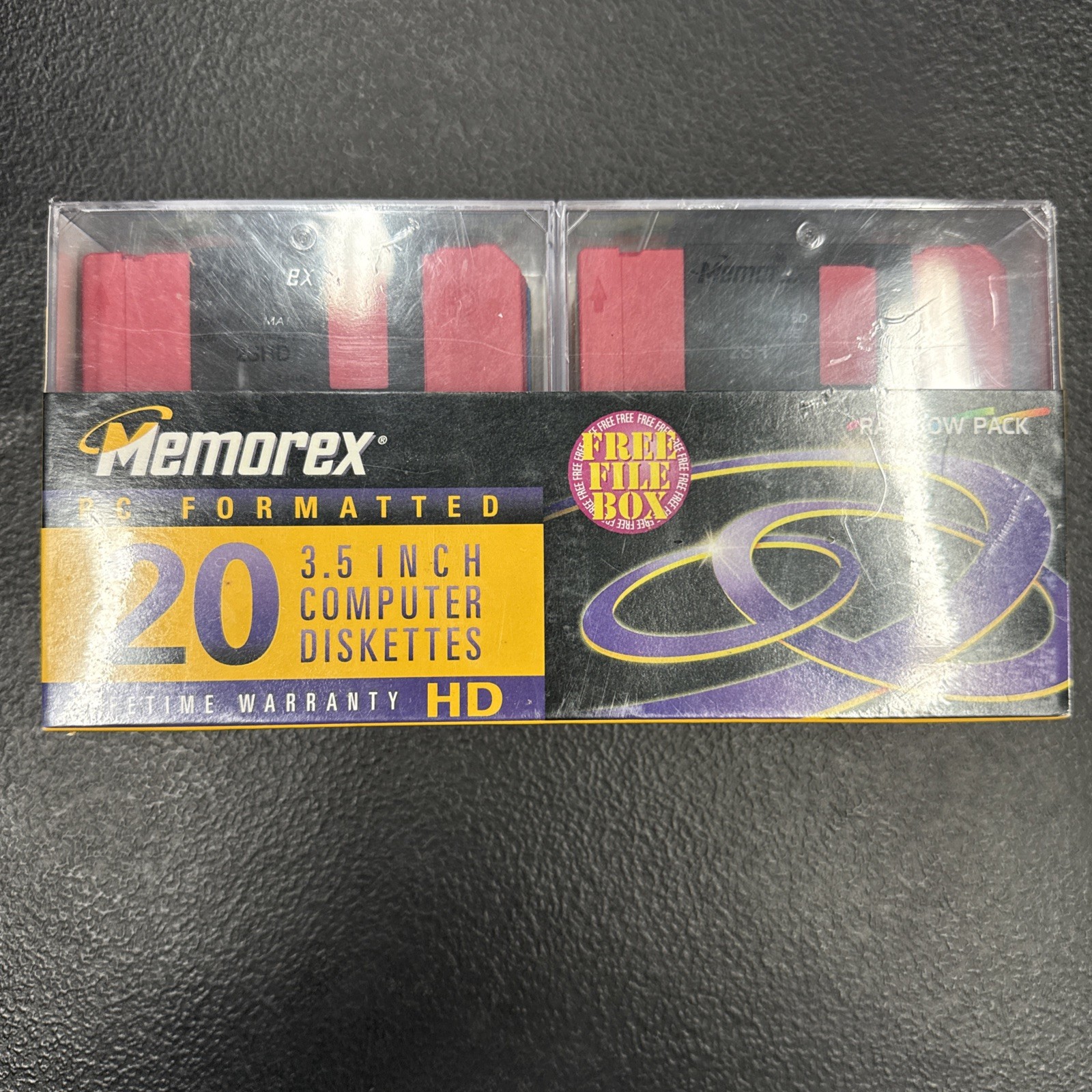 20 Memorex 3.5 HD Rainbow Pack Computer Disks IBM Format [Brand New]