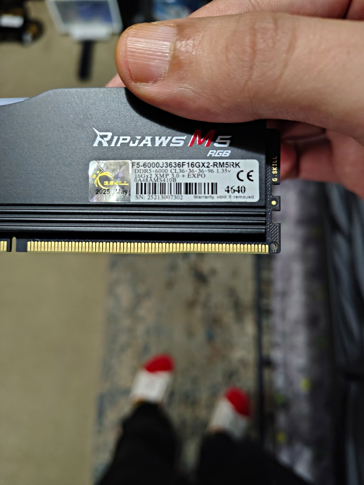 G.SKILL Ripjaws M5 32GB (2x16GB) CL36 DDR5-6000 Non-ECC 288-Pin DIMM RAM