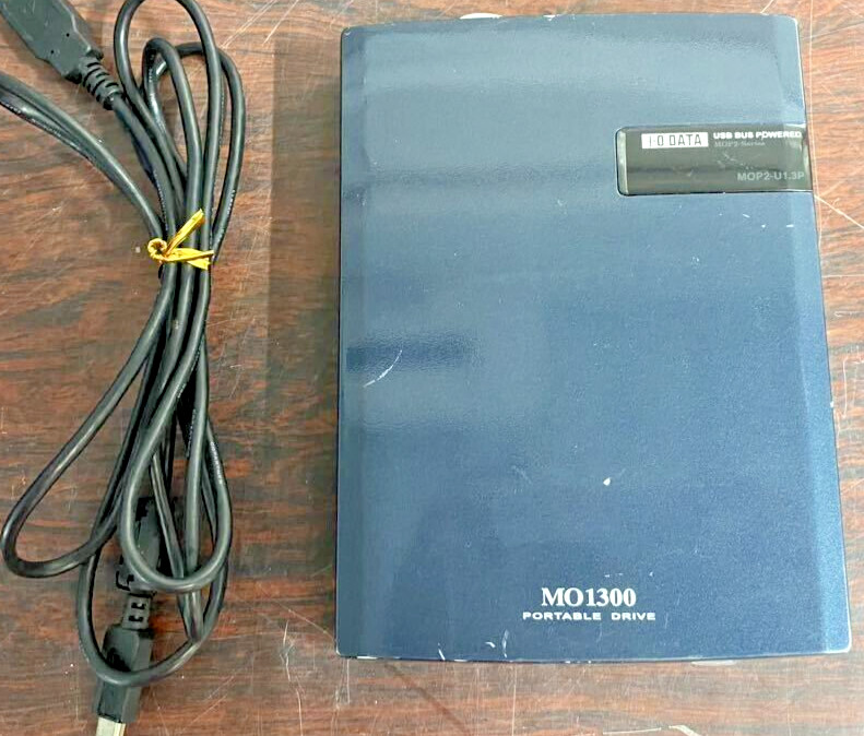 I-O DATA MOP2-U1.3P 3.5inch 1.3GB MO Magneto Optical Drive USB USED Japan