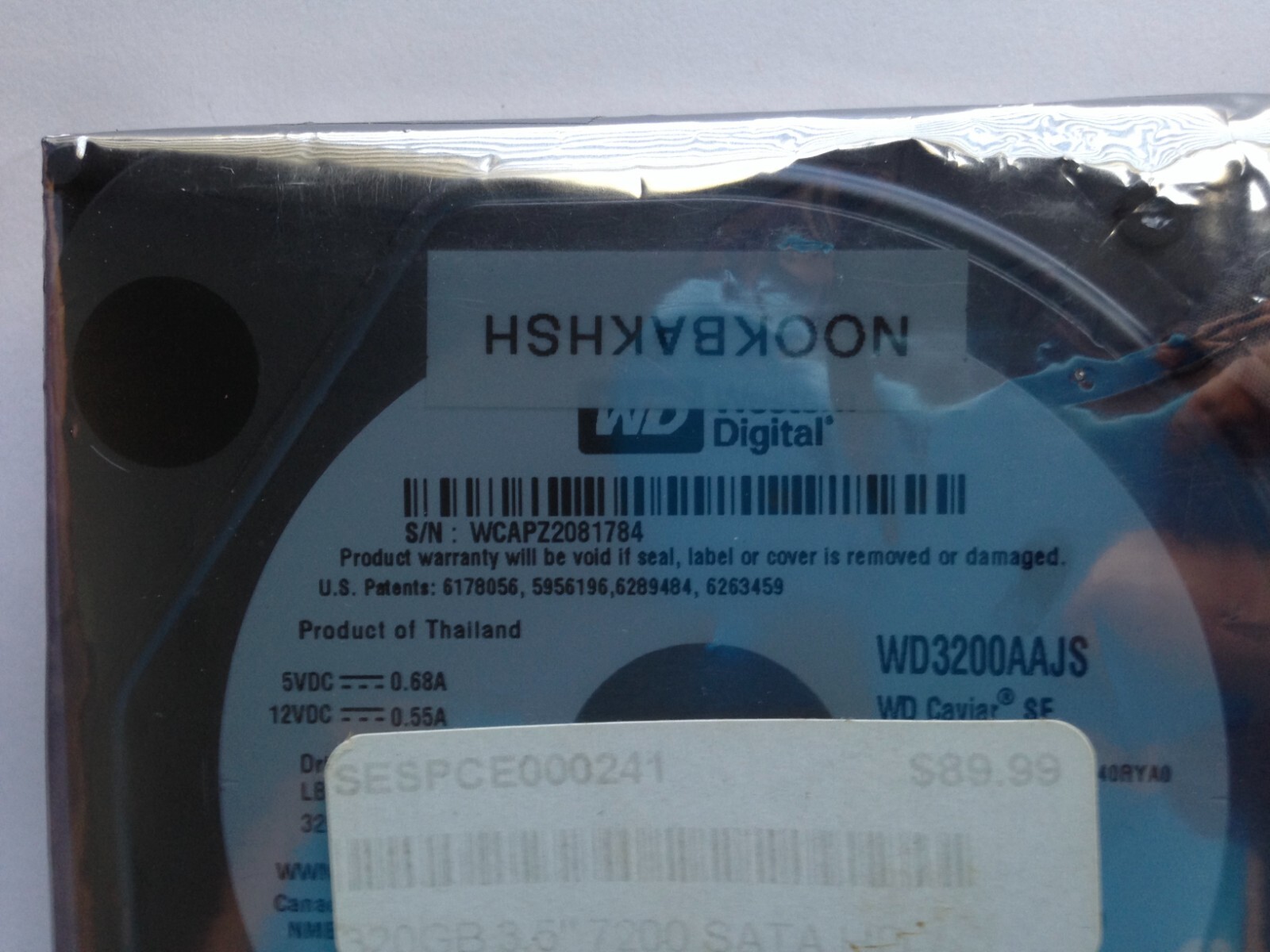 Western Digital WD3200AAJS 320 GB 320GB Internal 7200RPM 3.5" (WD3200AAJS) HDD