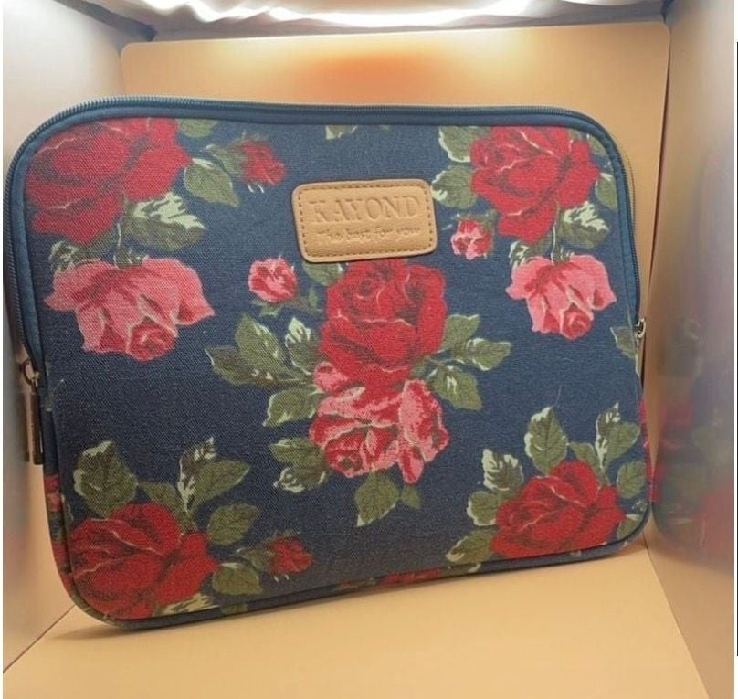 Kayond Floral Rose Print Laptop Sleeve Case 13-Inch