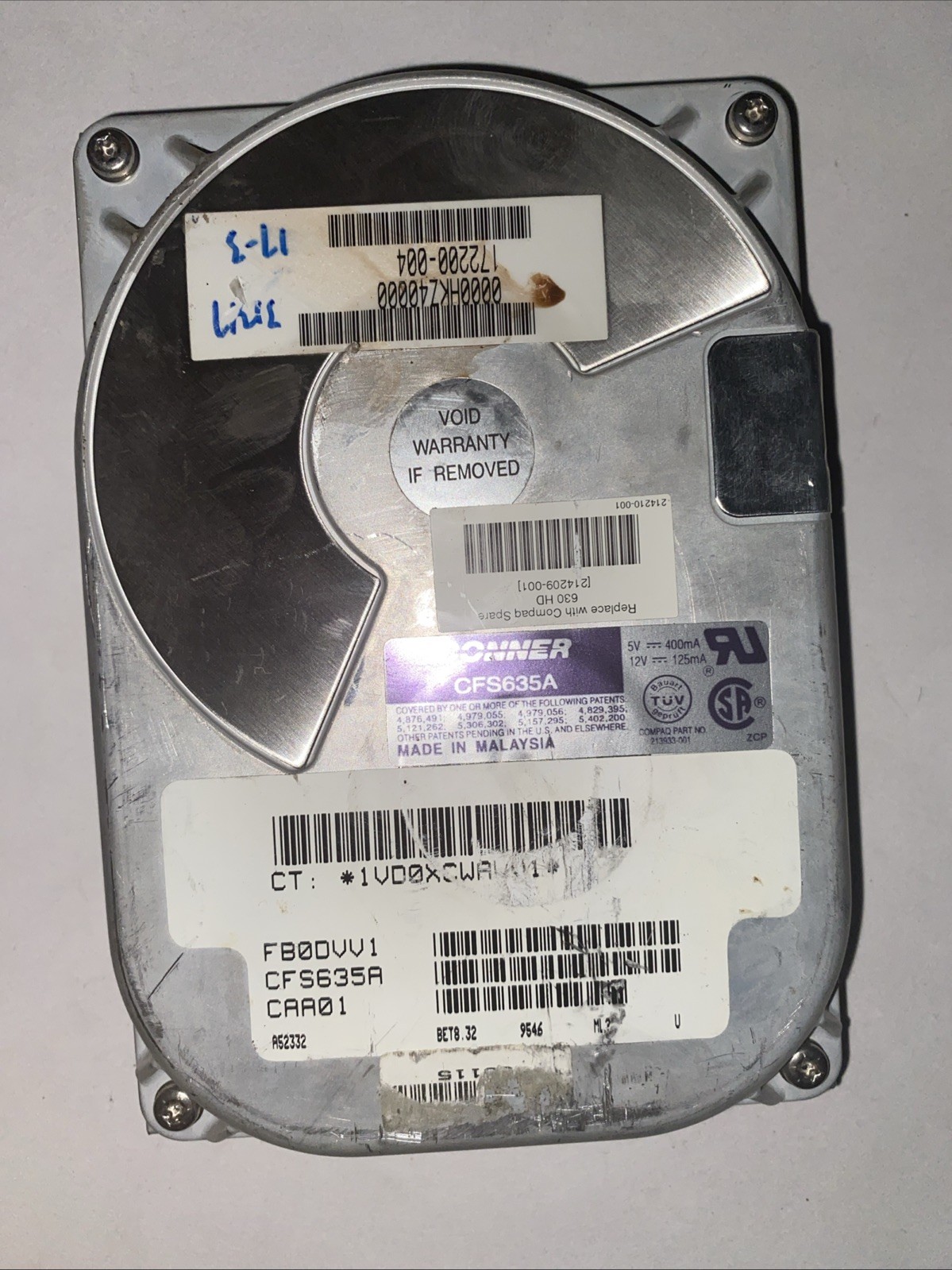 Conner CFS635A 635MB 241670-002 IDE 3.5''Hard Drive