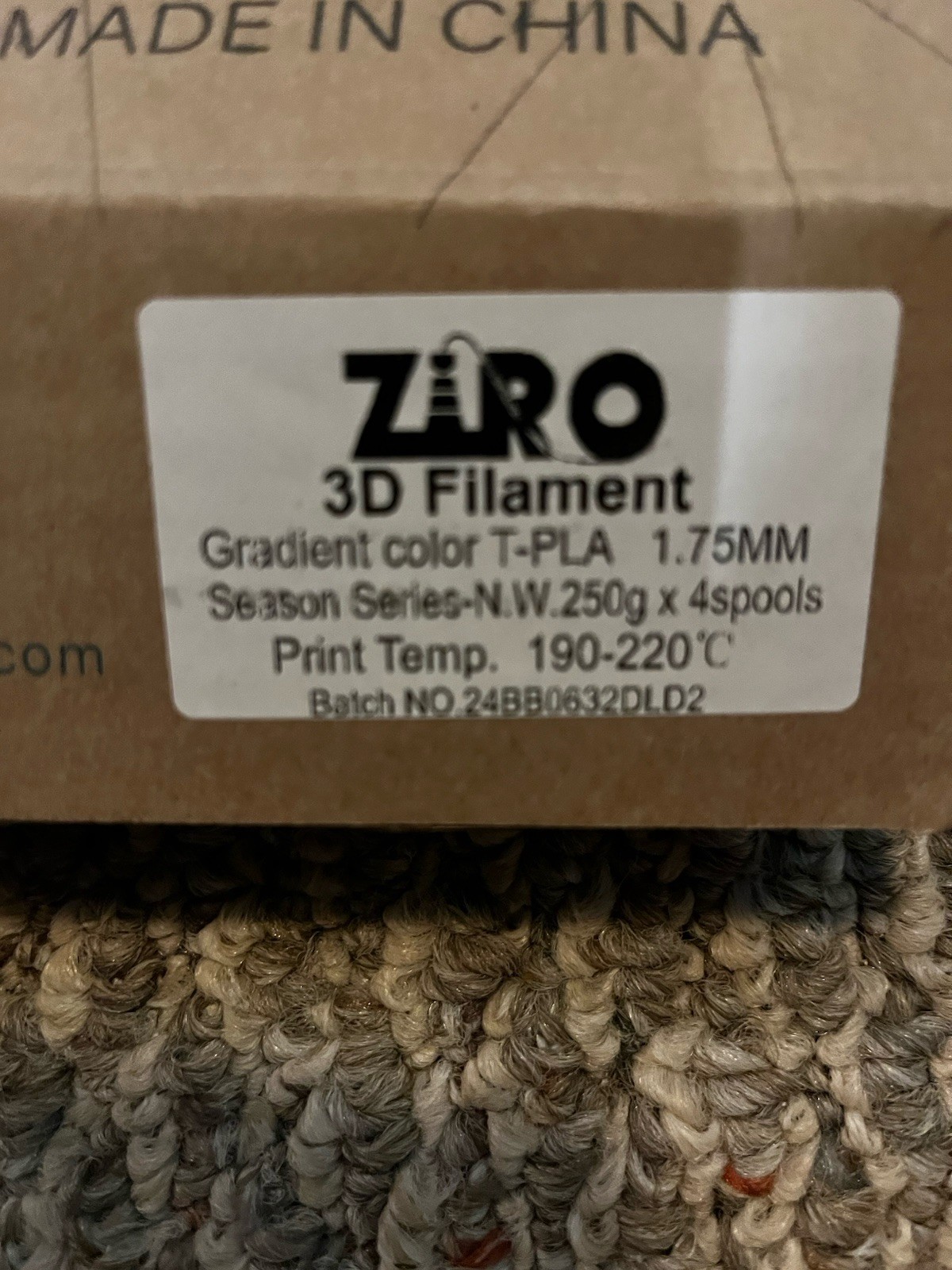 Ziro T-PLA 3D Printer Filament 1.75mm Pack of 4 Seasons Series 3D Printing  250g