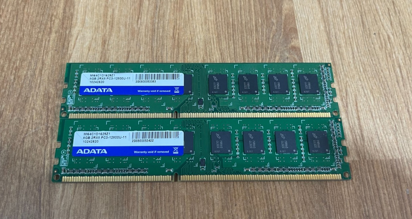 ADATA DDR3 1600 8GBx2 16G 2RX8 PC3-12800U RAM Memory DIMM MI64C1D1629Z1