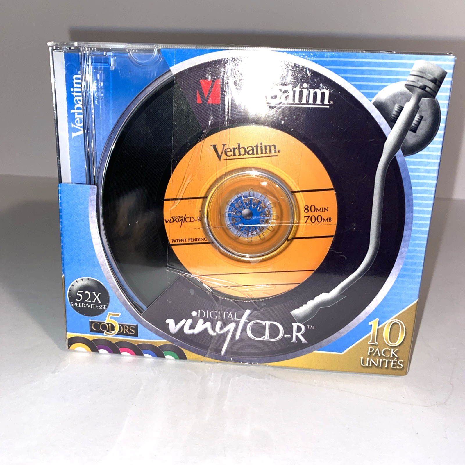 Verbatim CD-R 80min 52X with Digital Vinyl Surface - 10pk Slim Case (94439)