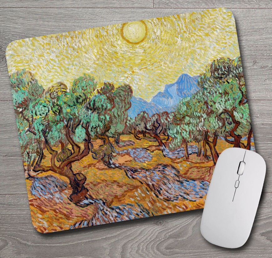 Van Gogh Art ~ The Olive Trees Painting ~ Mouse Pad / PC Mousepad ~ Gifts Artist