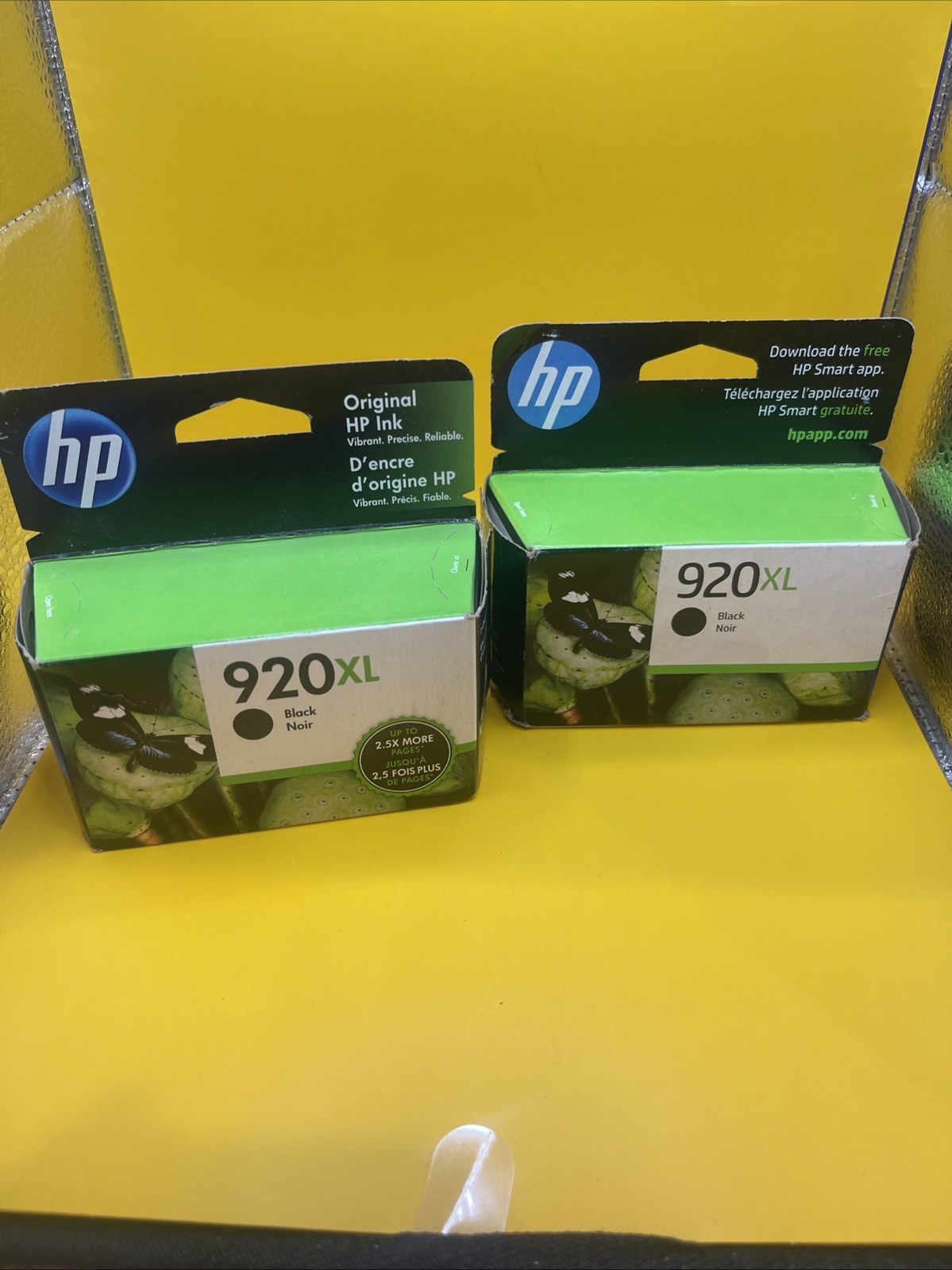 HP 920XL Ink Cartridge - Black Brand New EXP: 2022, 2025 Lot Of 2