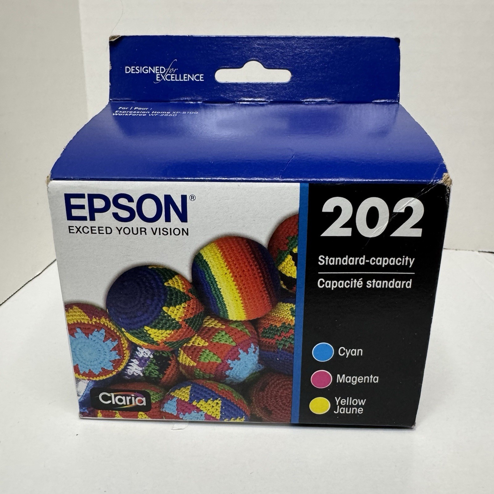 Genuine EPSON - 202 Standard Color 3 Ink Cartridges Combo - NEW SEALED 09/2027