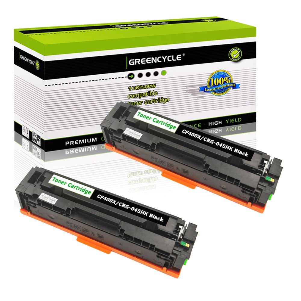 2 PKs Black Toner for 045 Canon MF632cdw ImageClass MF634cdw LBP612cdw Printer
