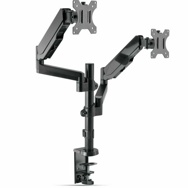 WALI GSDM002 Dual LCD Monitor Desk Mount - Black