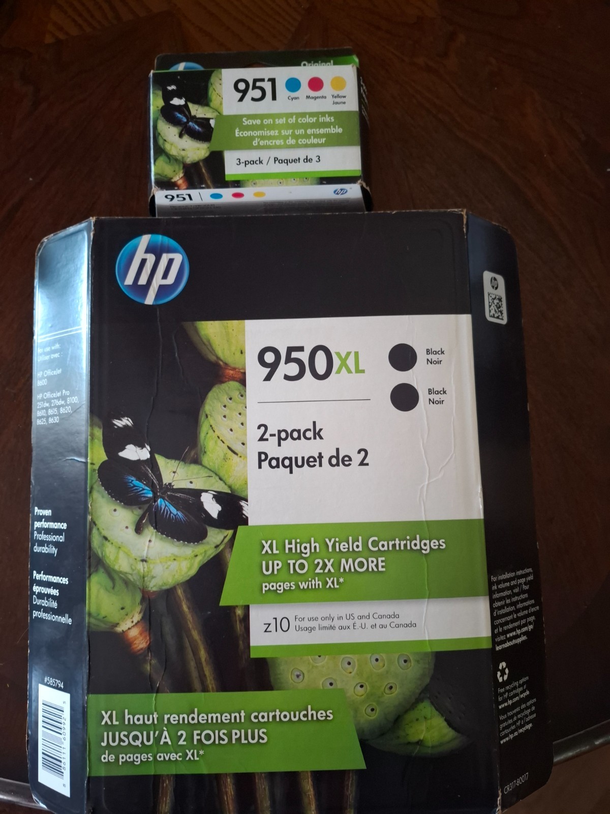 HP 950xl 951 5pk   Ink Cartridges OEM  FAST SHIP  2020/22  8100/8600 only