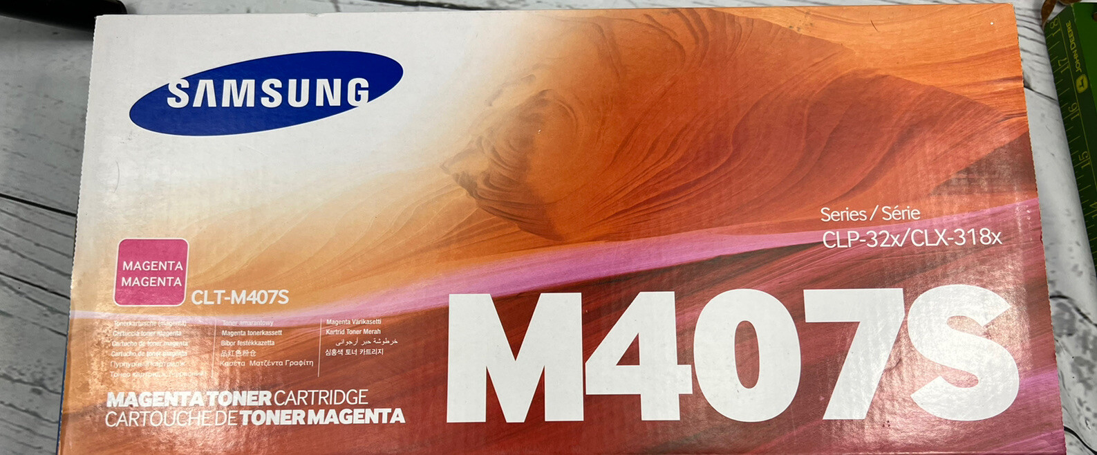 Genuine Samsung Clt-m407s Magenta Toner Cartridge