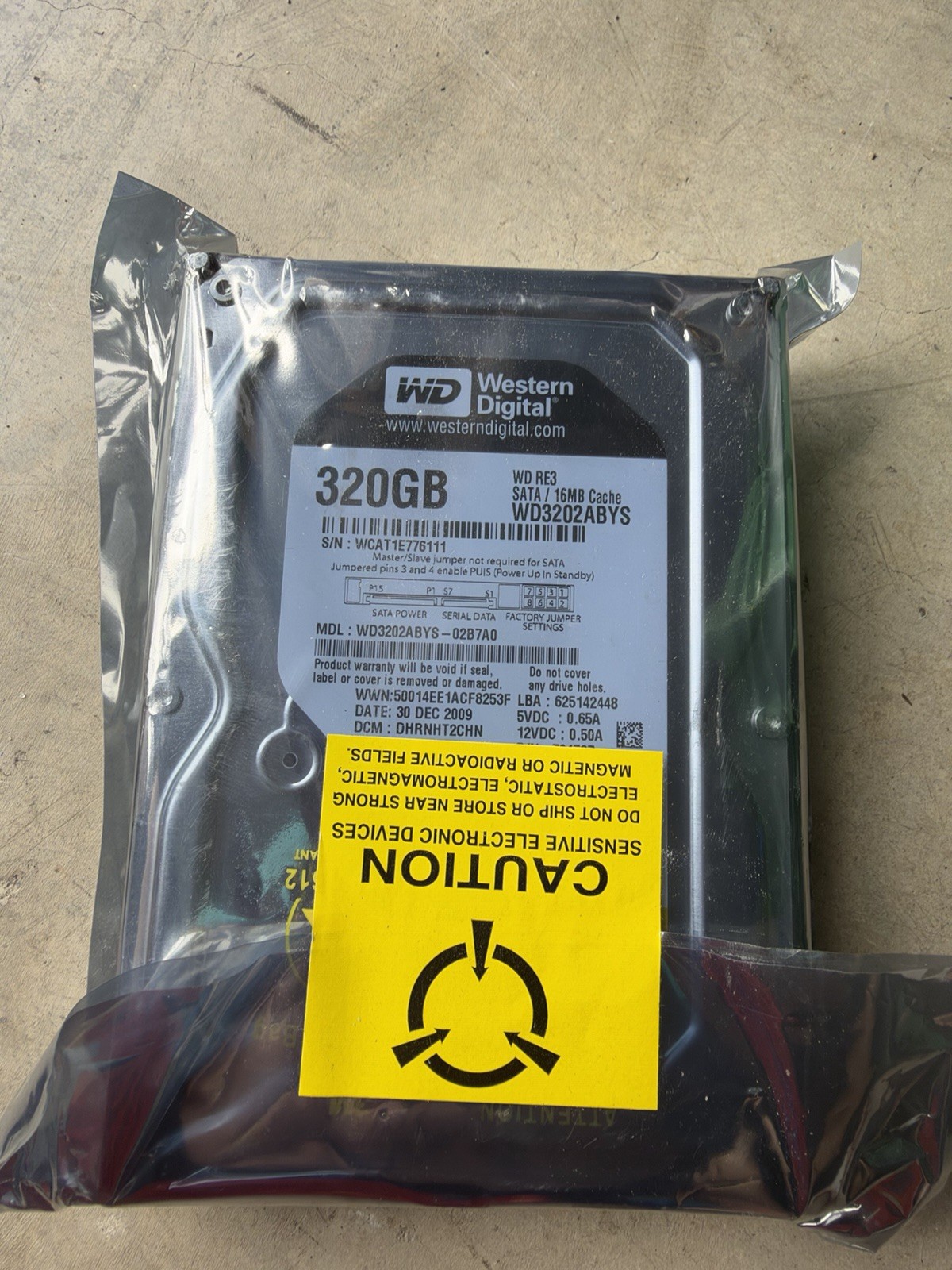 Western Digital RE3 320GB SATA 7200RPM Enterprise HDD WD3202ABYS NEW