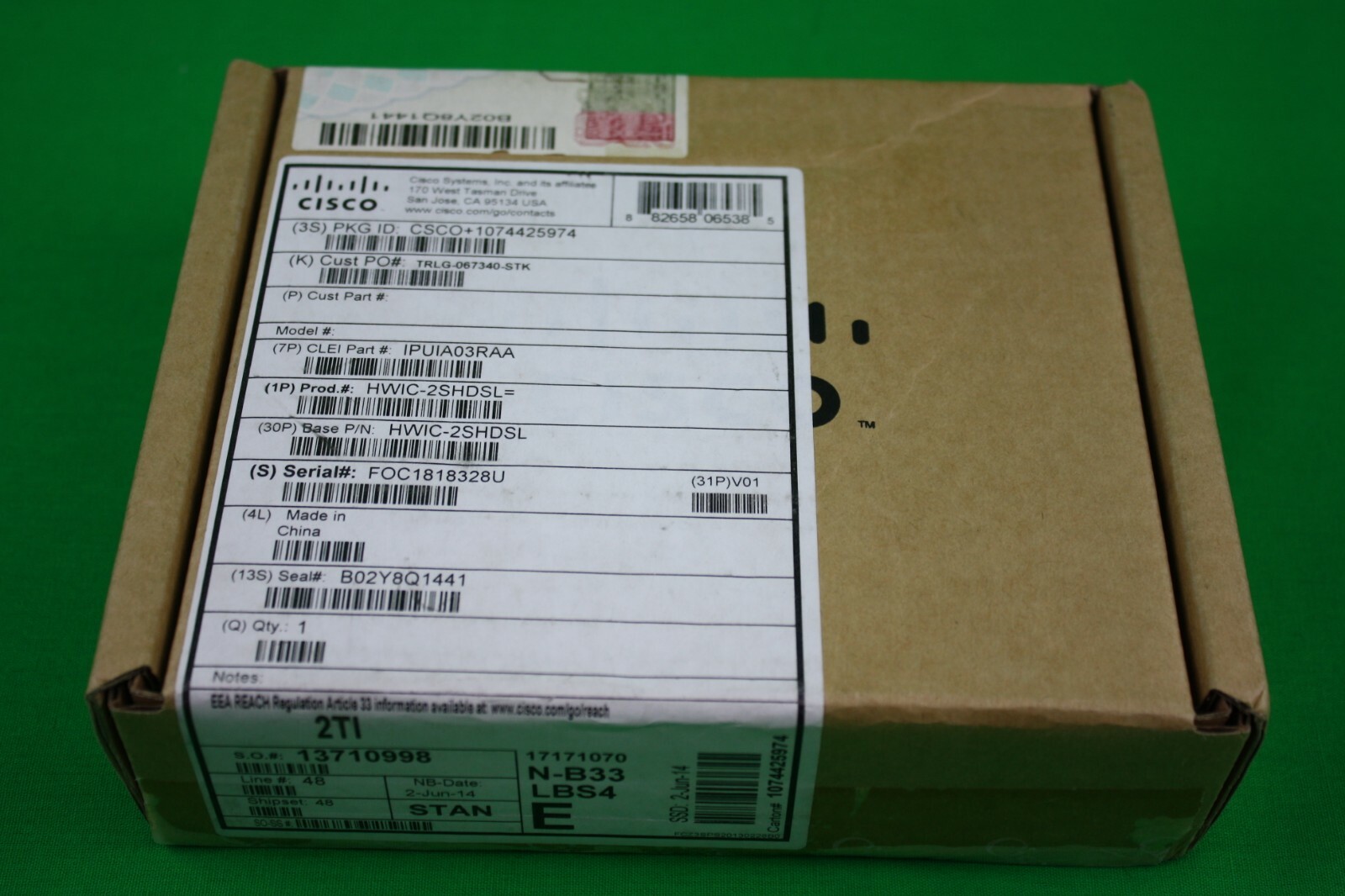 Cisco Dsl Modem Hwic Modems (HWIC-2SHDSL=)