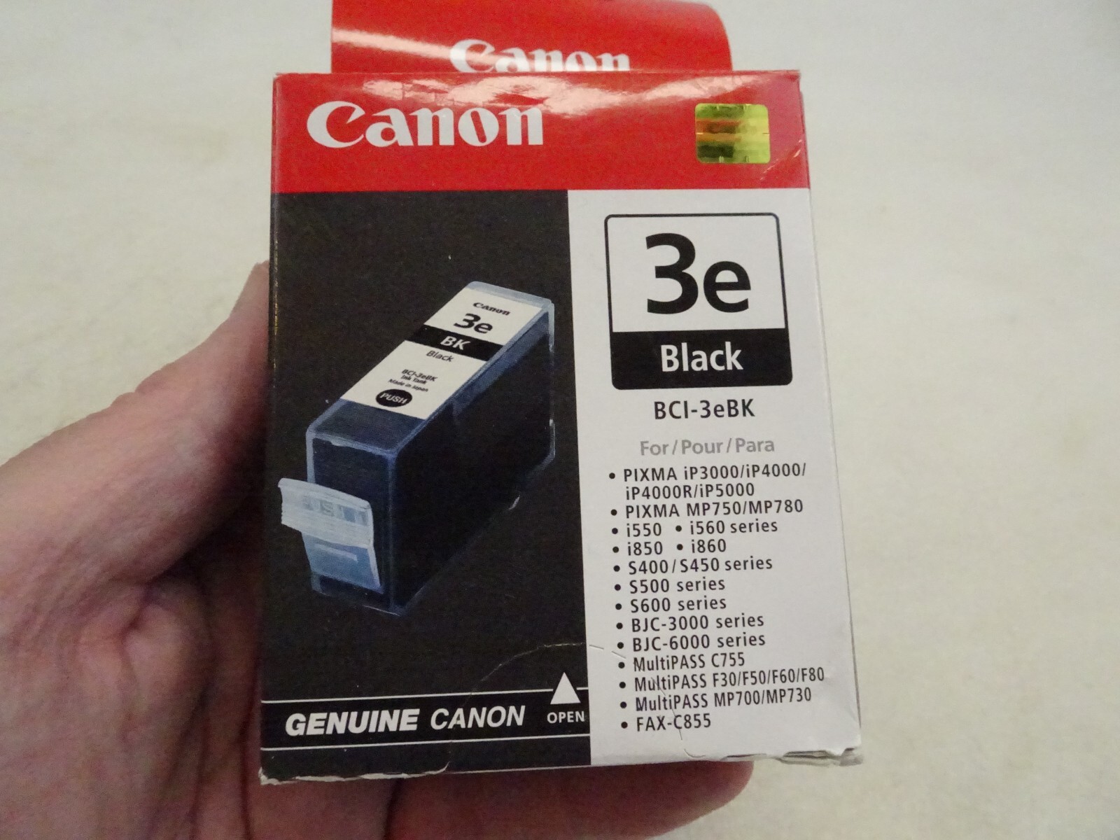 BCI-3eBK 3e Genuine Canon Black Inkjet Ink Cartridge BJC-3000 Pixma Ink NEW