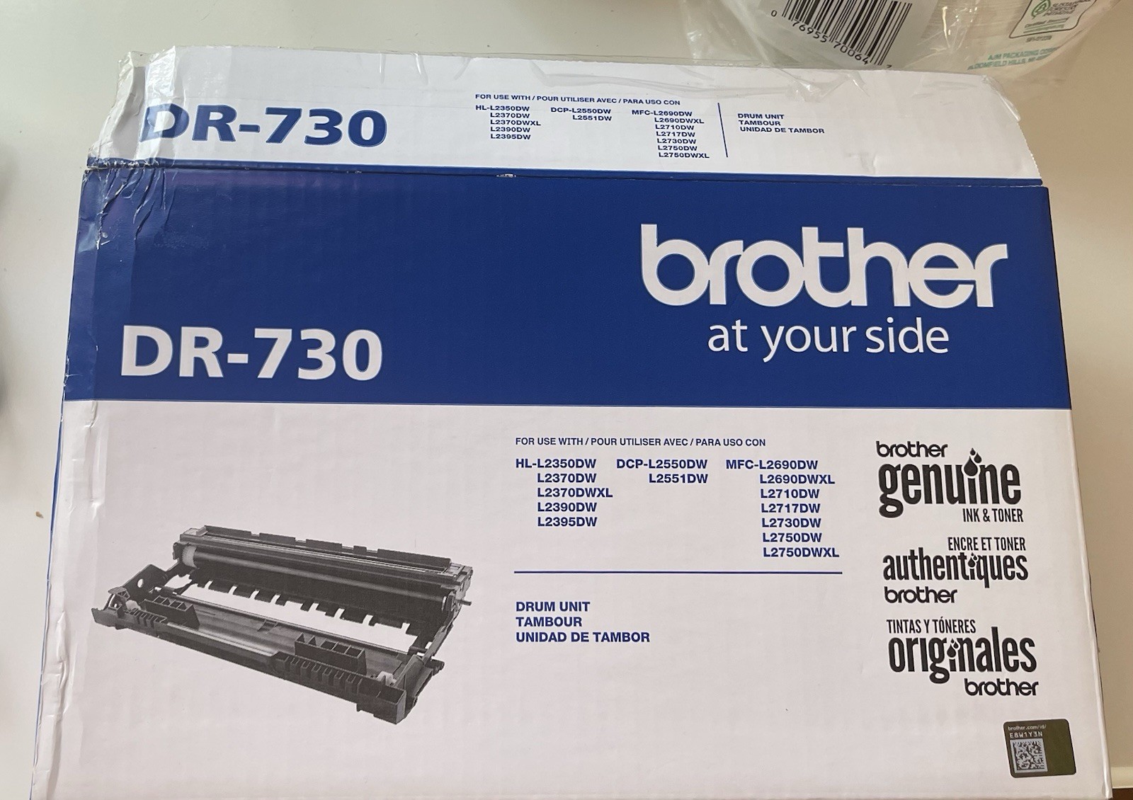 Brother DR730 Laser Imaging Drum Unit Genuine Original OEM DR-730