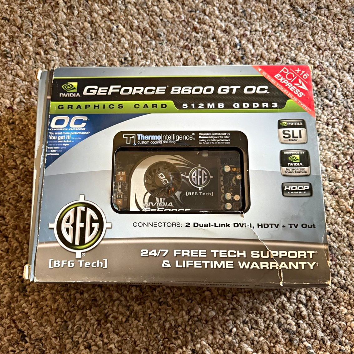 BFG Tech NVIDIA GeForce 8600 GT OC 512MB GDDR3 PCIe x16 HDCP SLI DVI