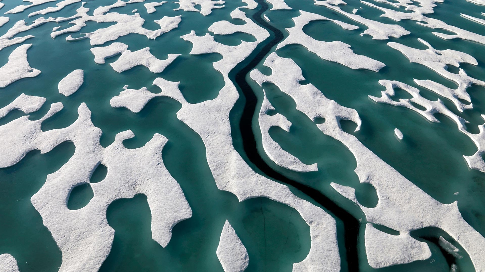 Landscape nature canada arctic island winter snow ice Custom Gaming Mat Desk