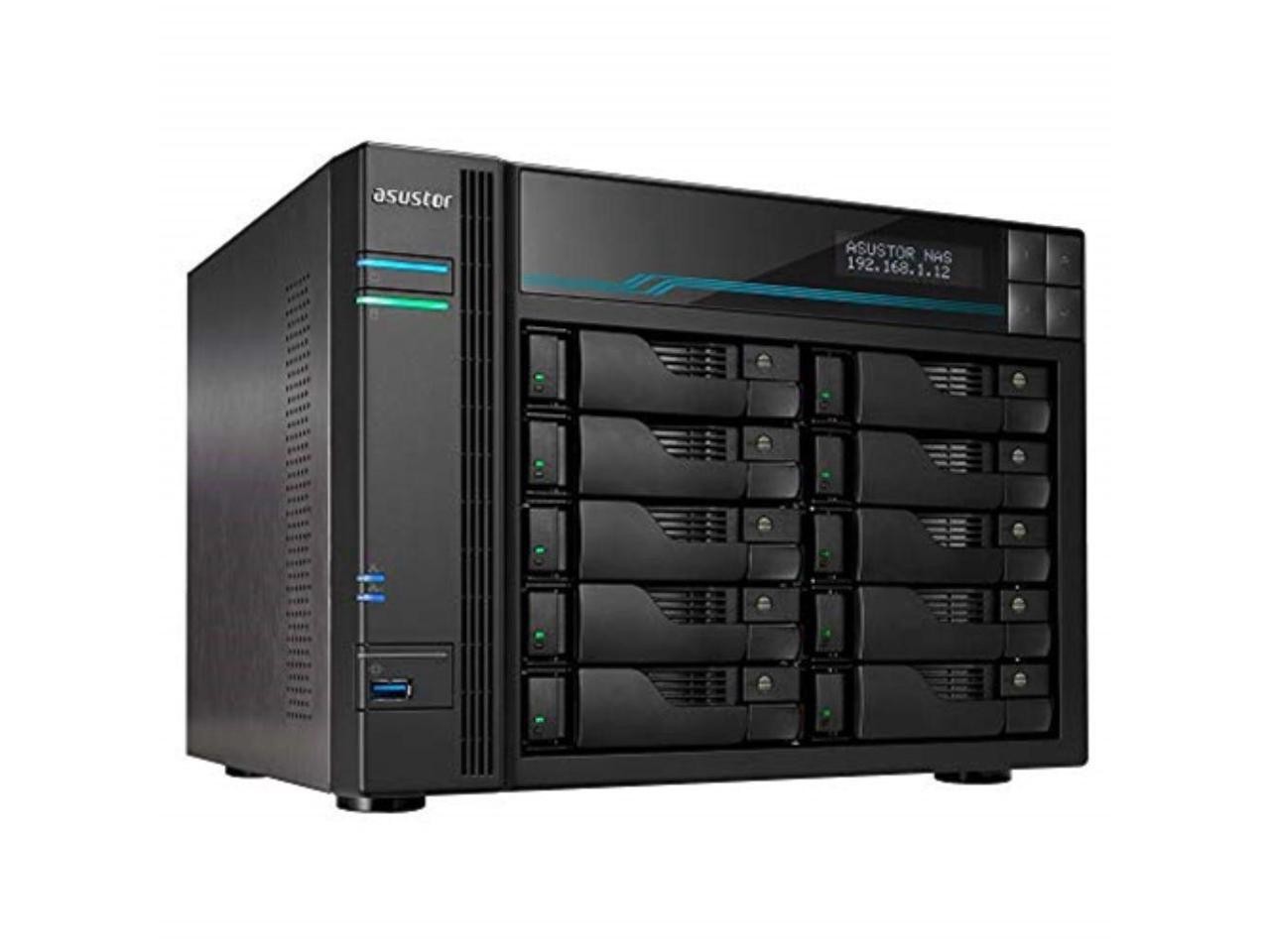Asustor 10 Bay NAS Lockerstor 10 | AS6510T | Quad-Core CPU, Dual 10GbE+ 2.5GbE