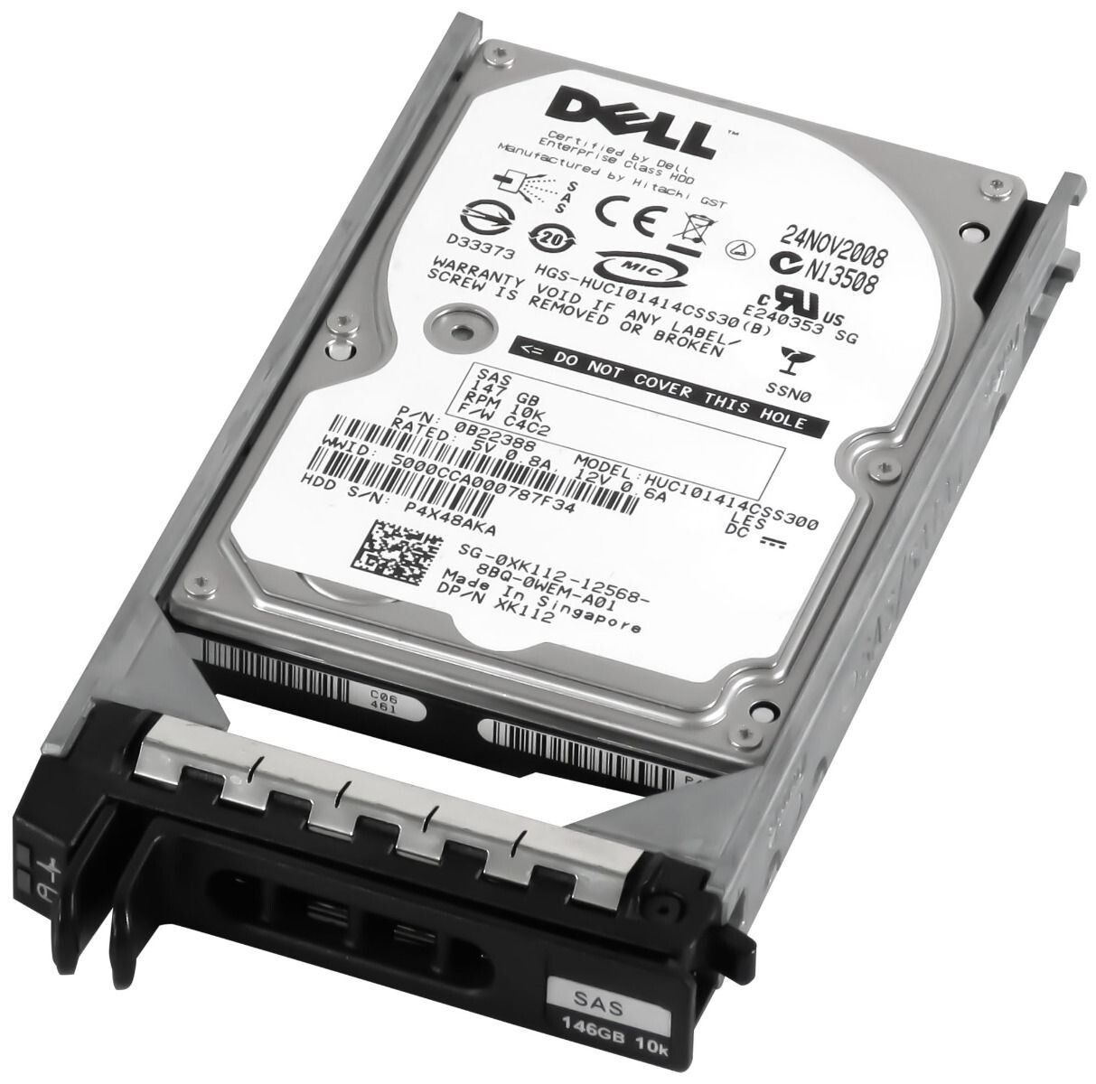 HARD DRIVE DELL 0XK112 HUC101414CSS300 147GB 10000RPM 16MB SAS 2.5"