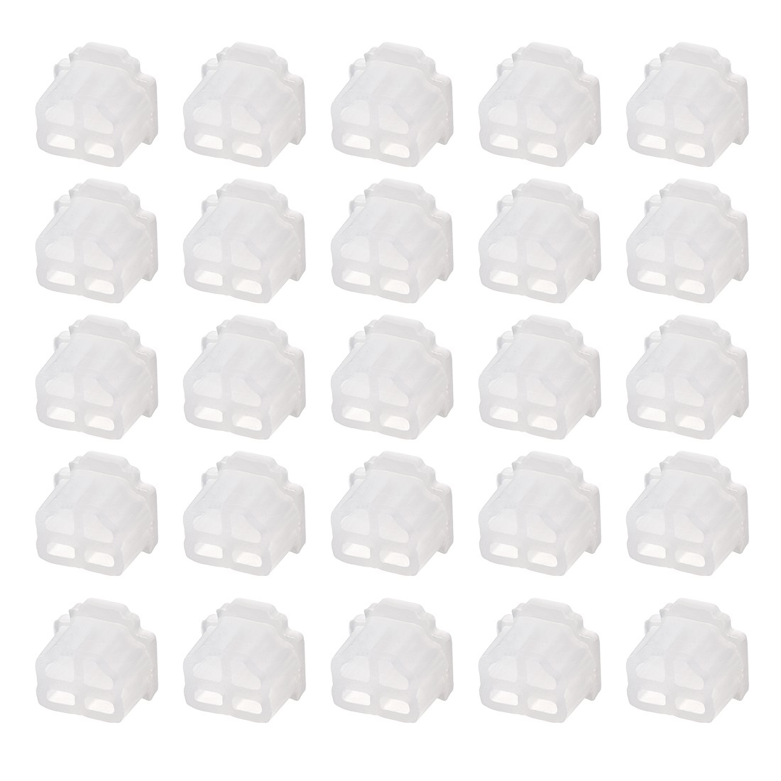 Silicone Telephone Modular Port RJ11 Anti-Dust Stopper Cap Cover Clear 20pcs