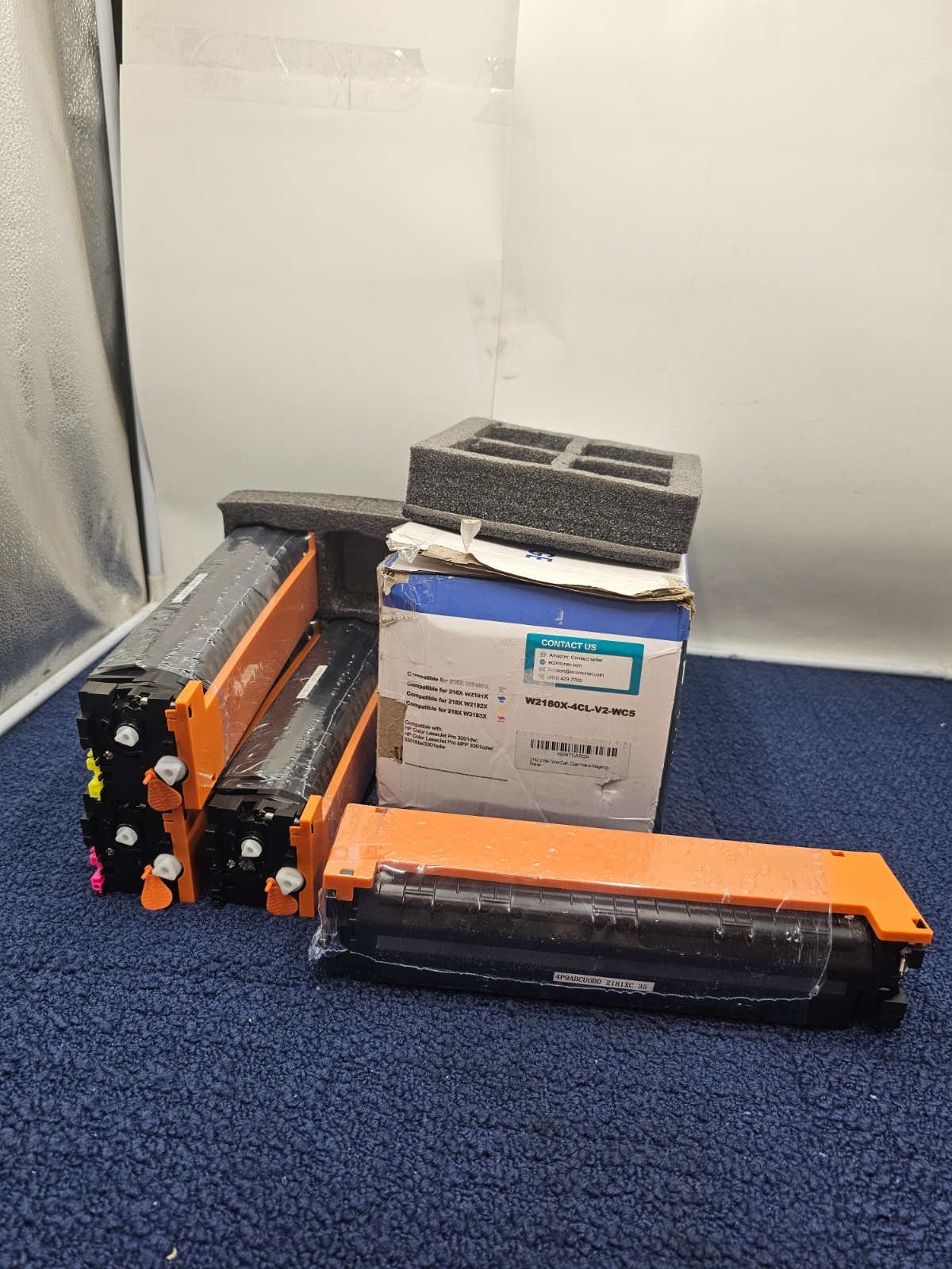 (QTY 4) 218X 218A Toner Cartridges for HP 3301fdw 3301SDW W2180X-4CL-V2-WC5