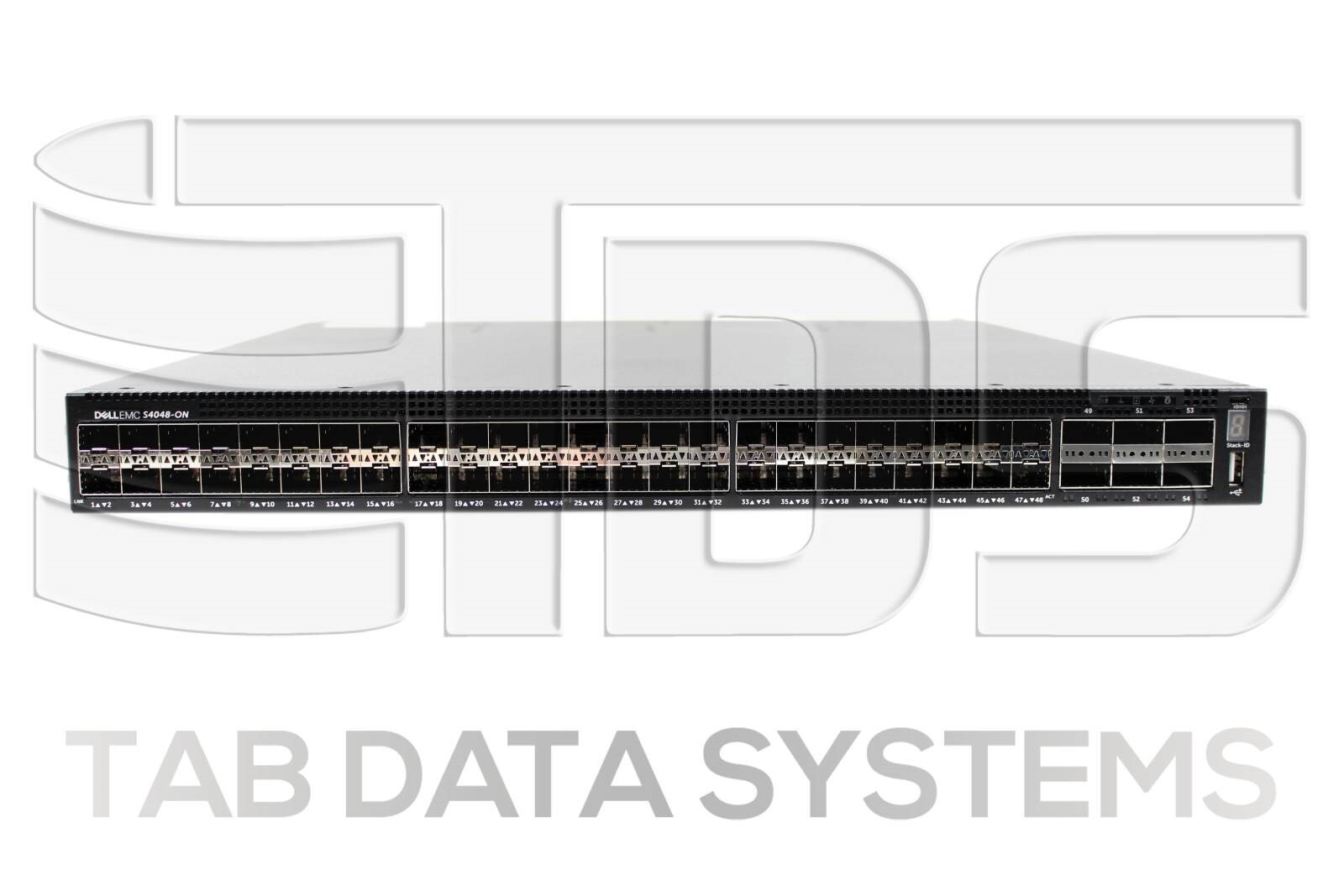 Dell S4048-ON Switch 48x 10GbE Ports, 6x 40G QSFP+ Ports w/ 2x PSU, Railkit, OS