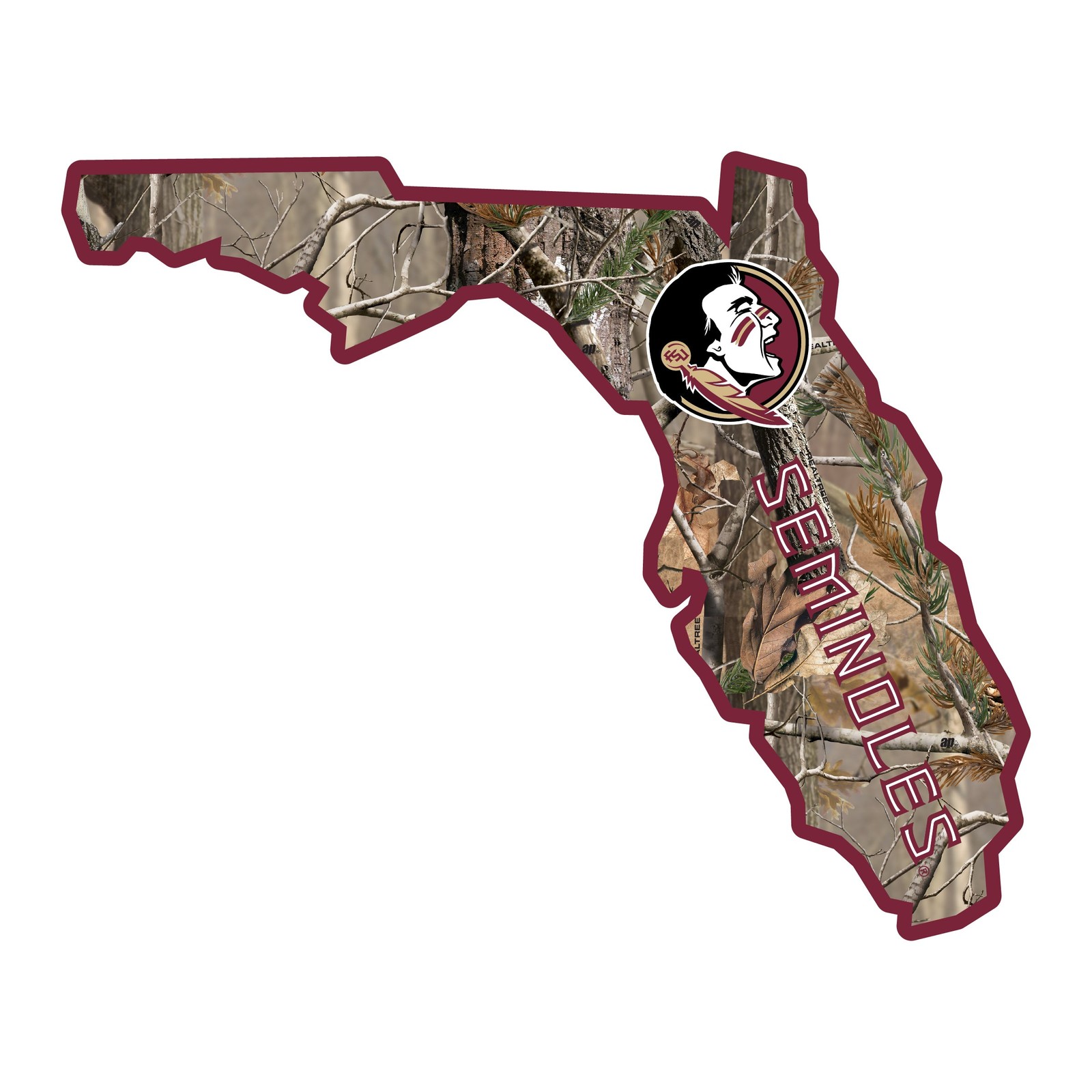 Florida State Seminoles Realtree Camouflage Sticker/Magnet