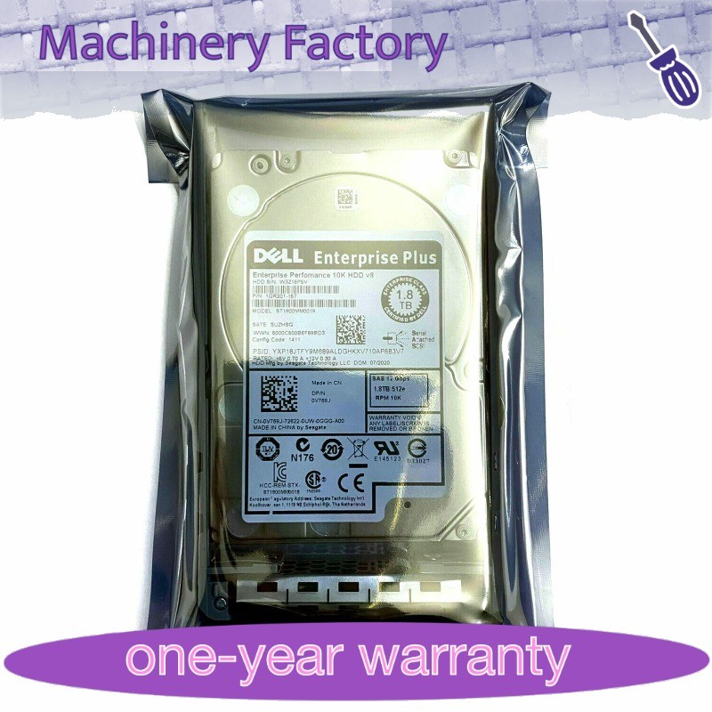 New Dell ST1800MM0018 1.8TB V768J 0V768J 10K 12G SFF 2.5" SAS Hard Drive W/ Tray