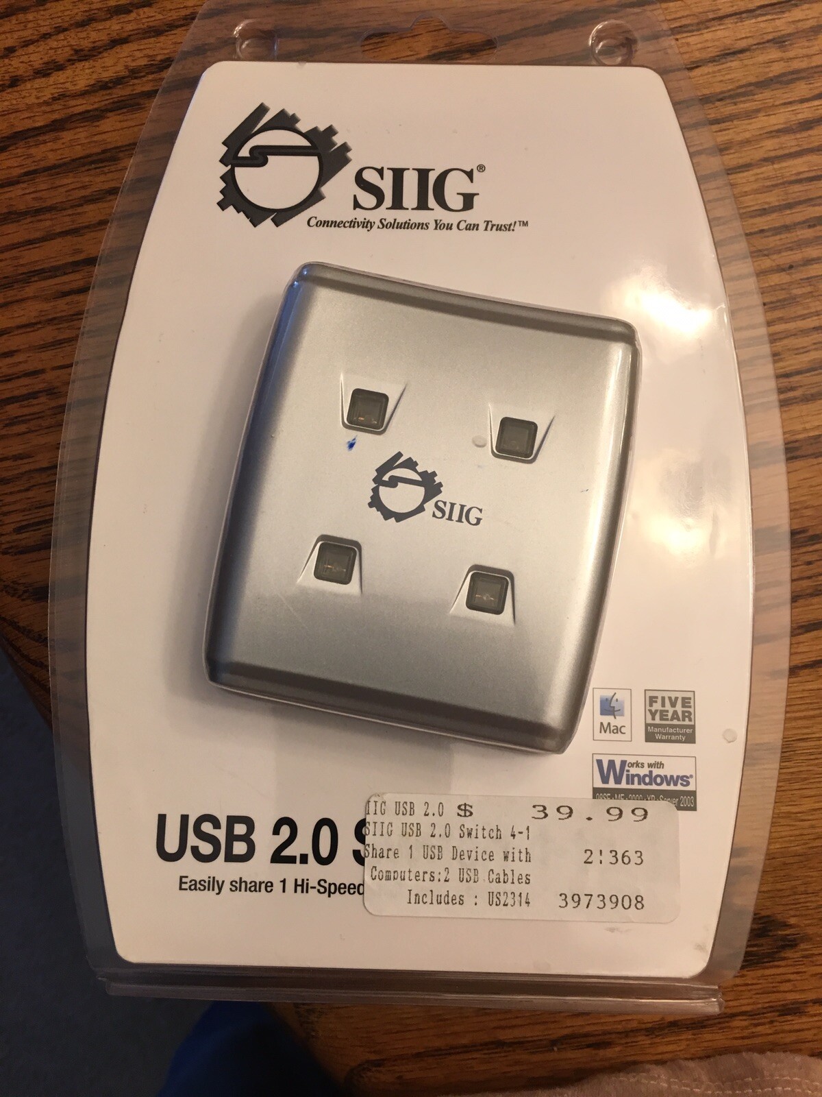 Siig JU-SW4112 4-Port USB 2.0 Switch