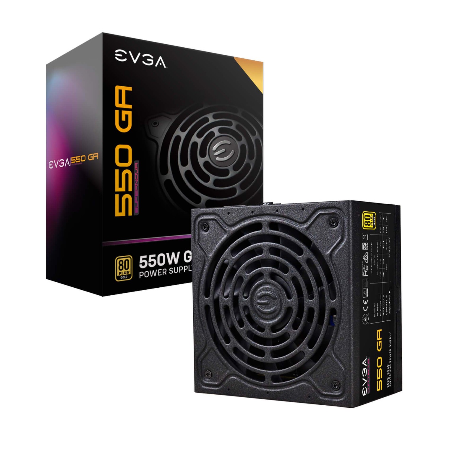 EVGA SuperNOVA 550 Ga, 80 Plus Gold 550W, Fully Modular, ECO Mode with Dbb Fa...