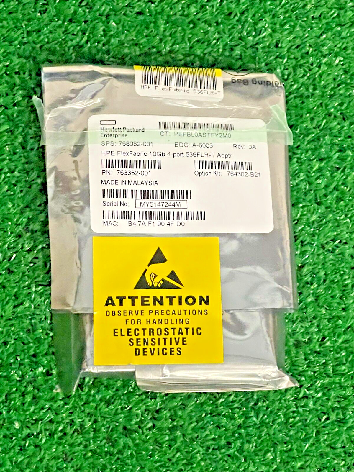 Hewlett Packard 763352-001 HPE FlexFabric 536FLR-T 4-Port PCIe Network Adapter