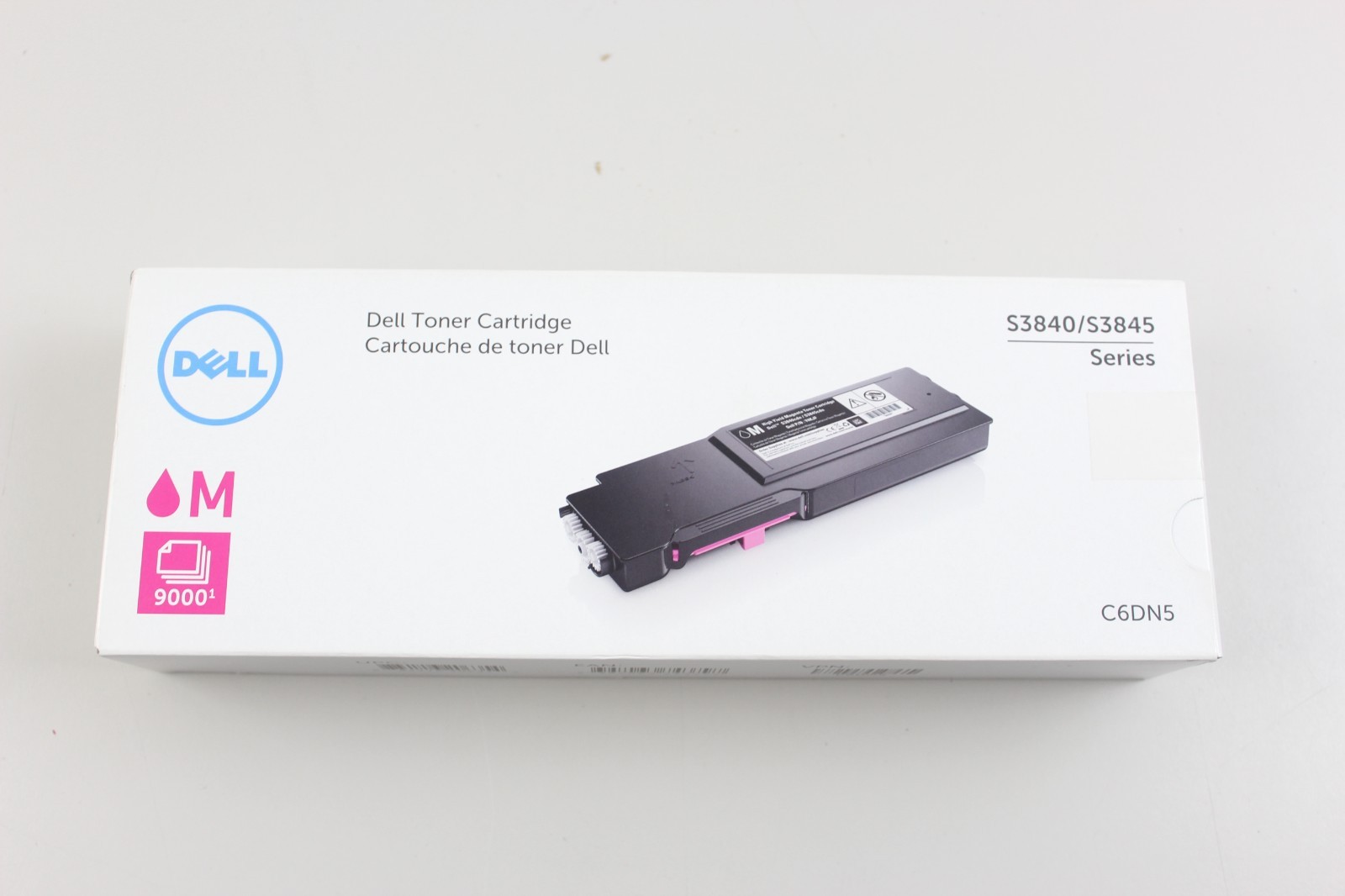 New Dell C6DN5 Magenta High Yield Toner Cartridge 9000 Pages S3840/S3845 Sealed