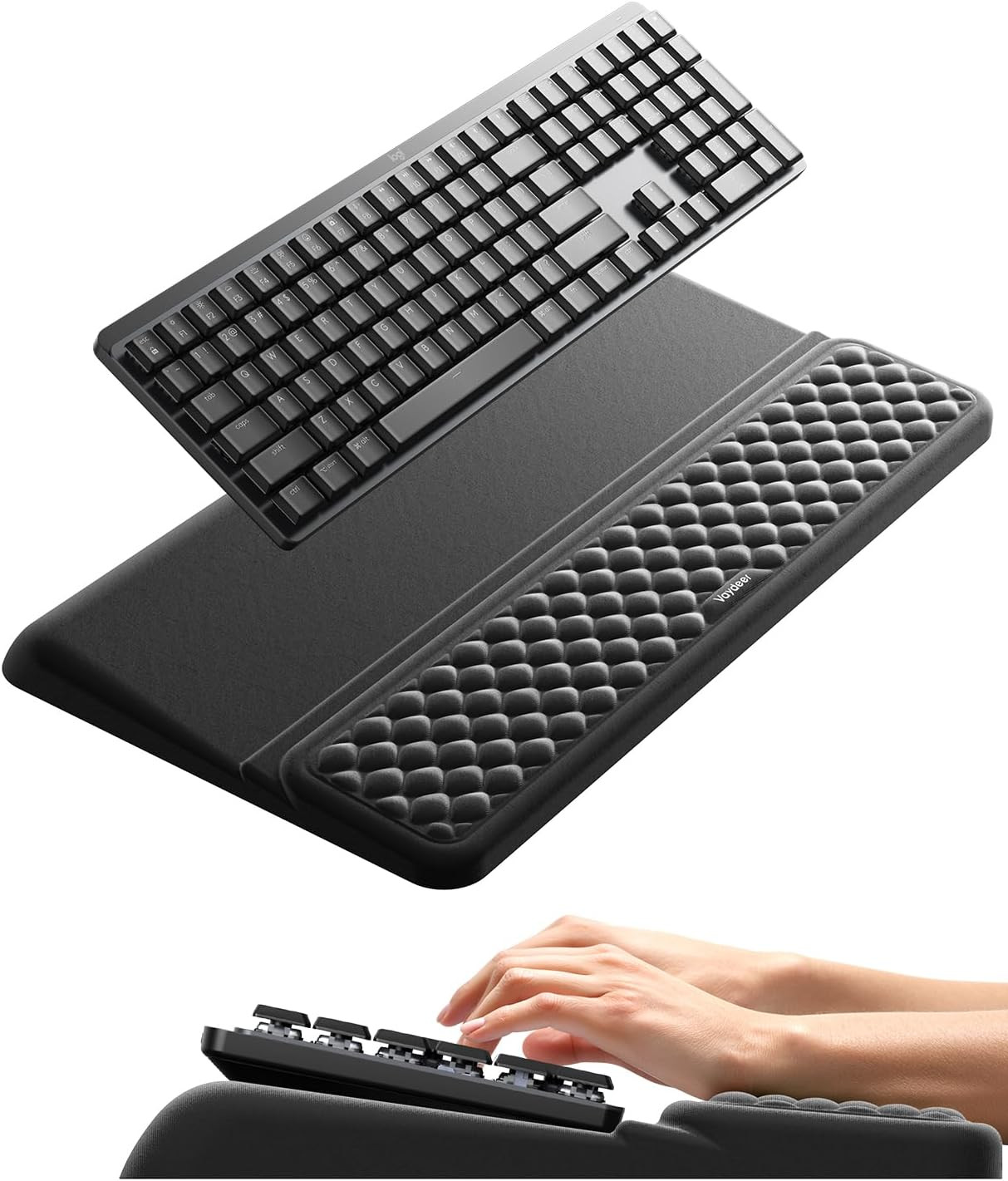 Vaydeer Wrist Rest with Keyboard Stand, Computer Wrist Support Pad, Ergonomic Ke