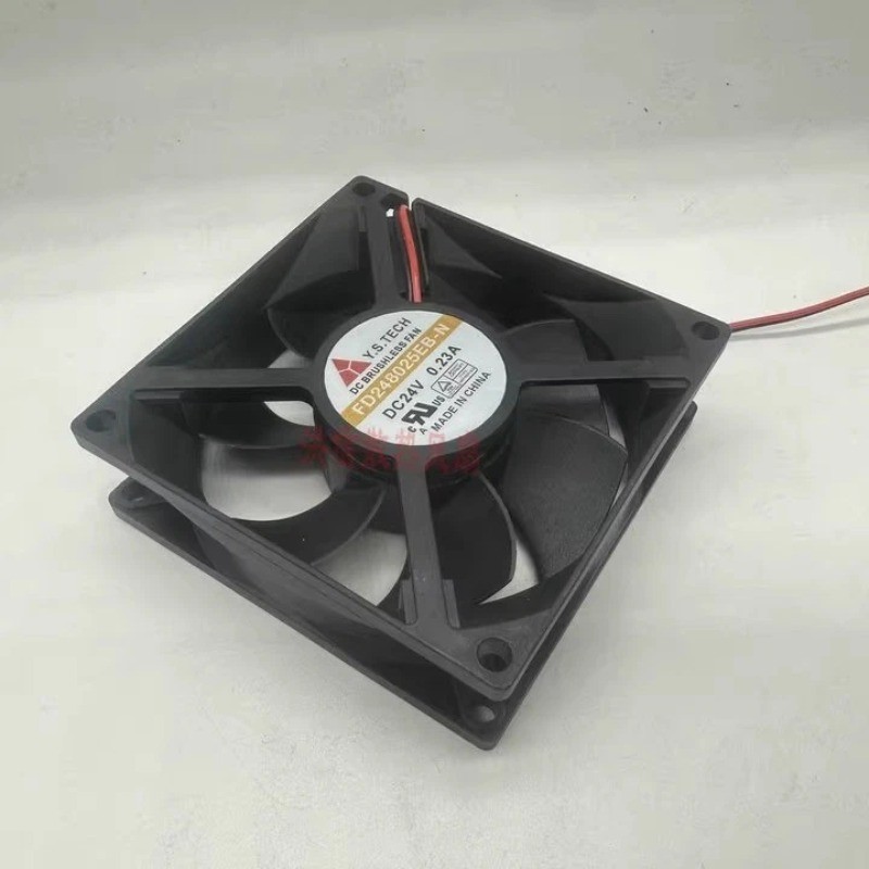 1pcs New for Y.S.TECH FD248025EB-N 8025 8CM 24V 0.23A 2-wire Cooling Fan