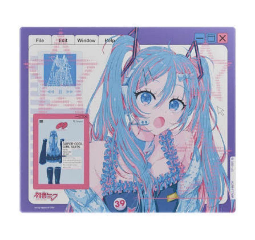 WALLHACK SP-005 Limited Edition Miku OS Hatsune Miku Glass Mouse Pad New