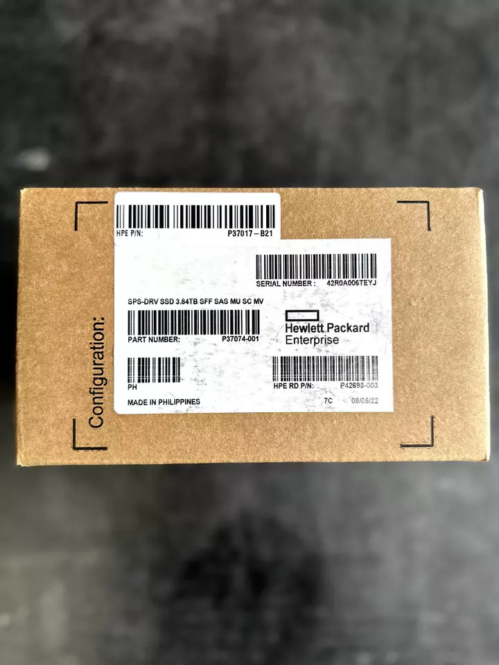 NEW HPE P37017-B21 P37074-001 2.5'' 3.84TB SAS 12G MU SFF SSD Solid State Drive