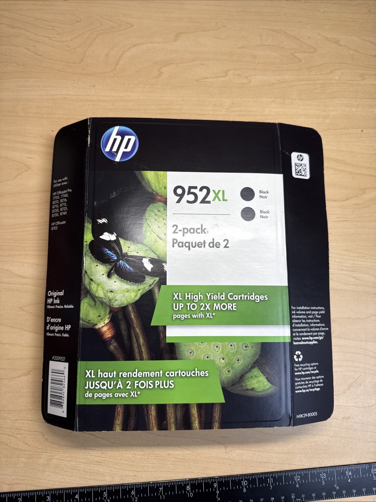 HP 952 XL Black Ink Cartridge 2 Pack High-Yield  2-Pack 952XL New Expired 