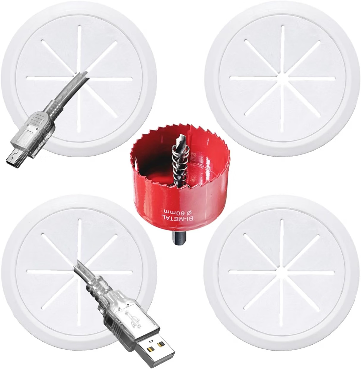 4 Pack TV Cord Hider for Wall Mounted Wall Cable Management Kit Hide Cords Wires