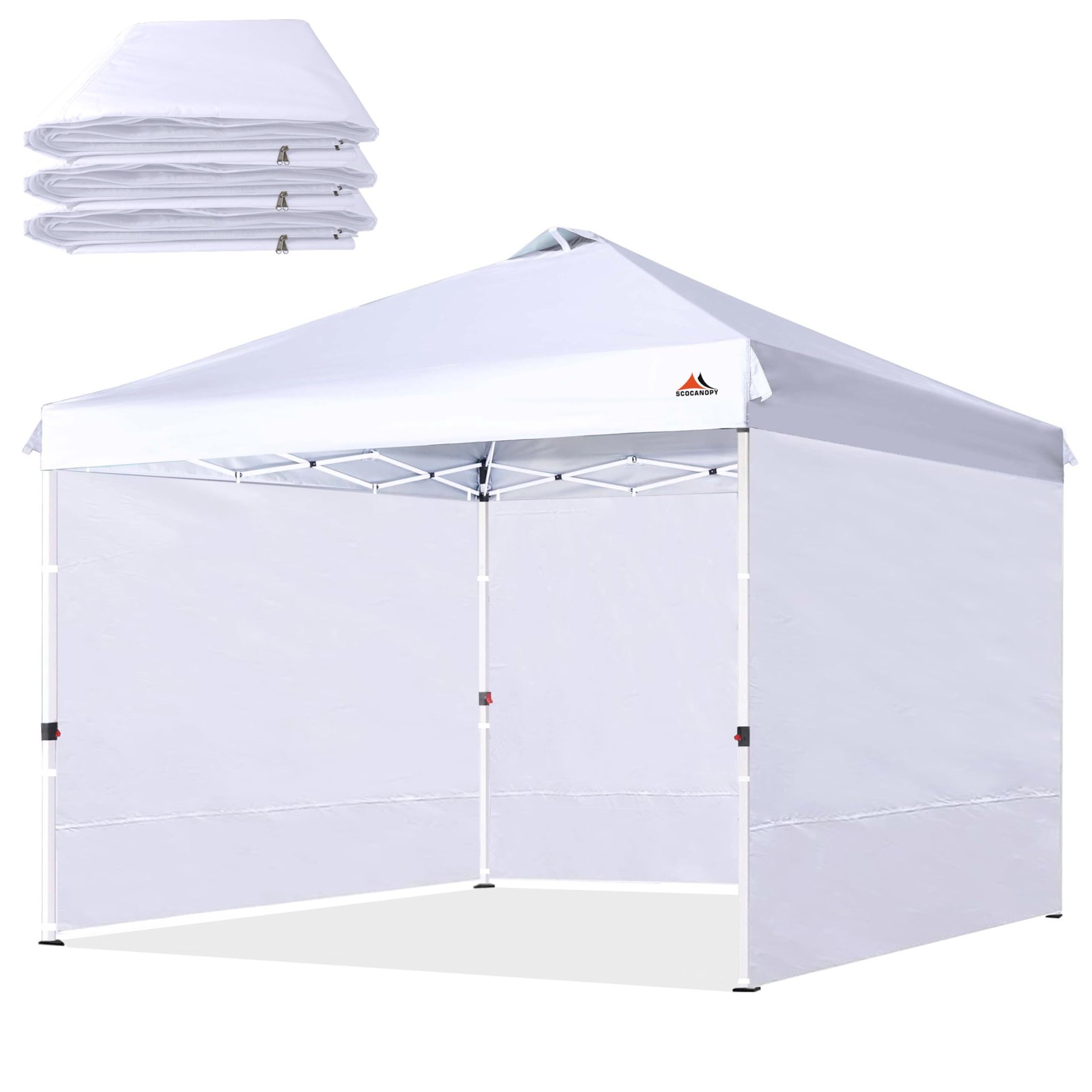 SCOCANOPY Sidewalls for 10x10 Canopy Frame, 3 Pack SunWalls 10x10, White