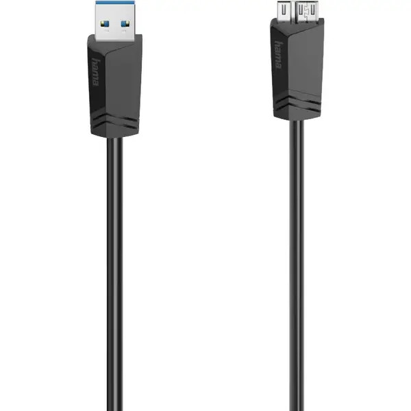 Hama 200627 USB USB 3.2 Gen1 Cable USB-A Plug, USB-Micro-B 3.0 Plug 1.50m Ner
