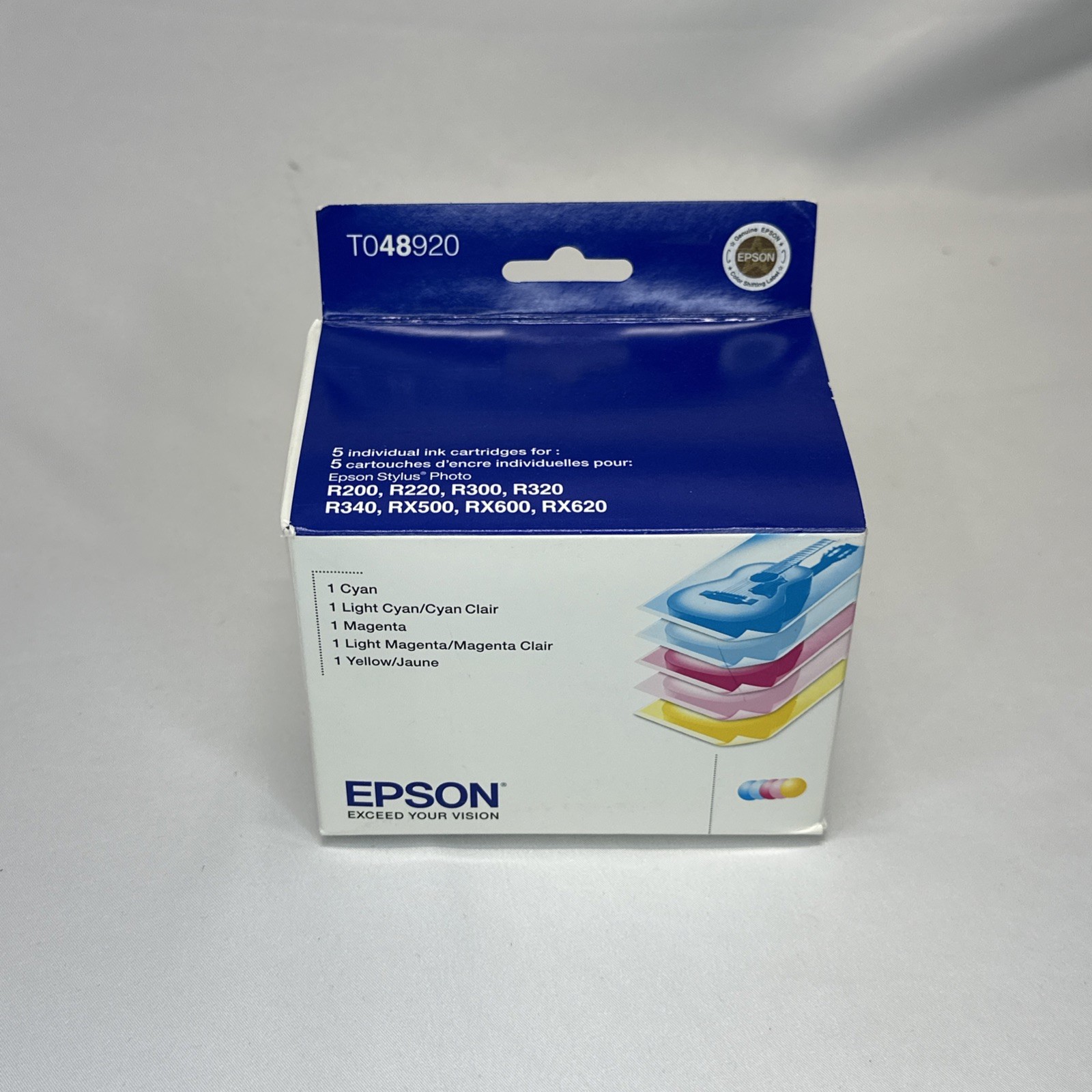 Epson 48 T048920 Color Printer Ink Cartridge 5-Pack Exp 04/2013