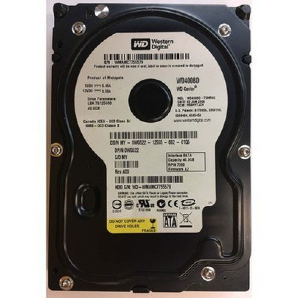 40GB 7.2K SATA HARD DRIVE 3.5" Tested Working