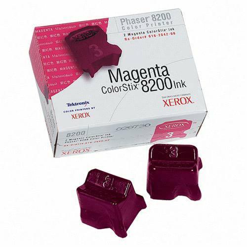 2Pk Genuine Xerox Phaser 8200 printer ColorStix Magenta Ink 016-2042-00