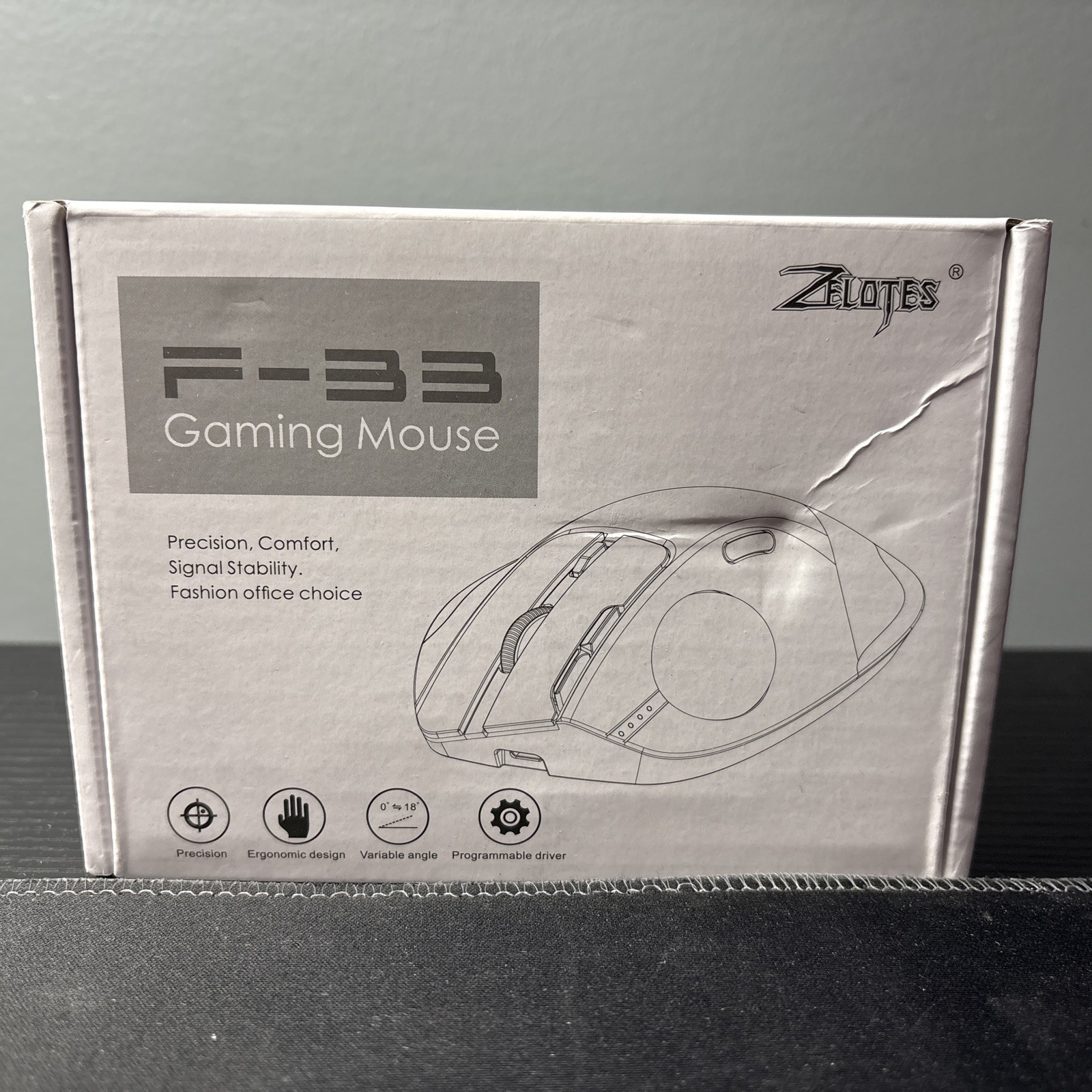 Zelotes F33 Trackball Gaming Mouse Bluetooth Ergonomic Mouse 2.4G Wireless